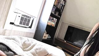 Beautiful gran Titty novia de pelo oscuro se la chupan las tetas y un creampie