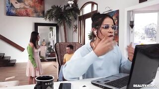 Miss Raquel & Violet Gems - Freeuse Stepmom Works From Home