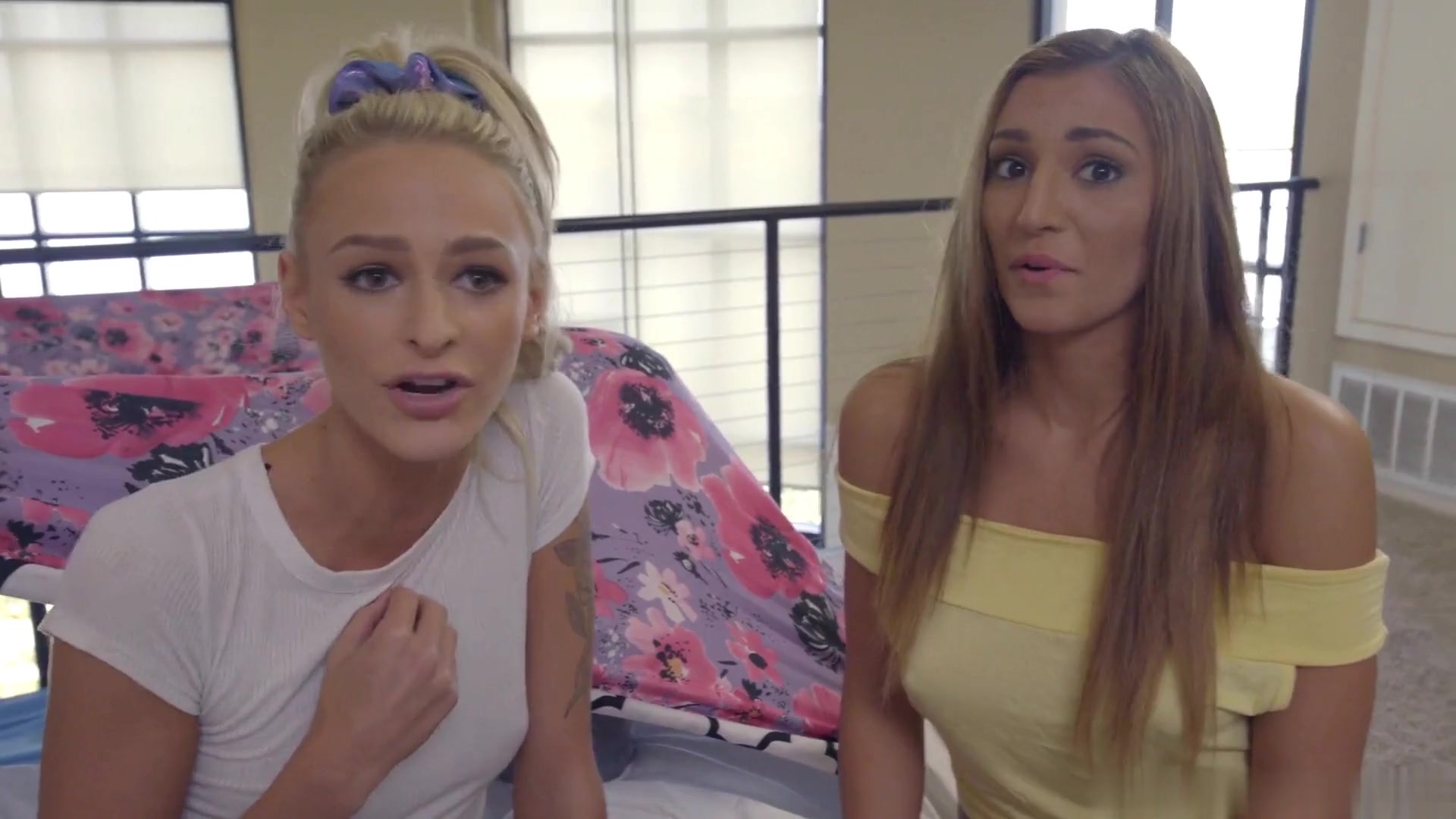 Lesbian Sister And BFF Tricked Into Sex Acts By Big Cock Step Brother - Emma Hix