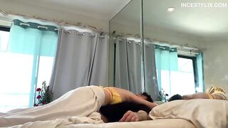 0122- Stepmom Enjoying on Sharing Bed With Stepson