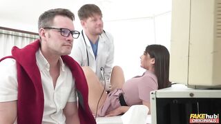 DOCTOR FUCK LADY IN FRONT of husband -the fertility clinic