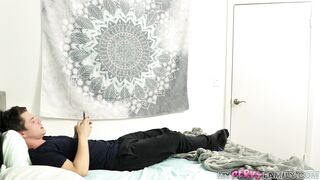 Blonde Teases Big Dick Stepbro and Seduces Him To Fuck Her - Winter Bell