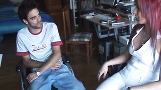 Redhead Fucking With Guy In Weelchair