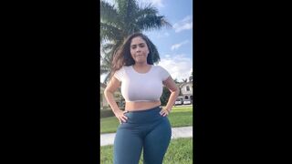 Catching Hot Latina Running In The Morning And Fucking Her In The Bathroom