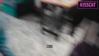 KissCat Wife’s Birthday Threesome courier joins for double fuck and facial