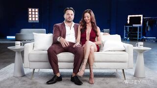 Jezebel Gambino – Married Redhead Gets Creampied In Threesome