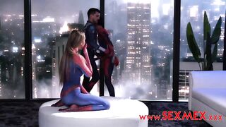 Lula - Spider Girl Banged By Two Superheroes