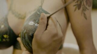 Resmi R Nair Body Painting Uncut