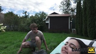 His Daddy saw those Big Boobs and couldn't resist. Remido