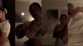 Anjali Gaud In a White Saree Uncut