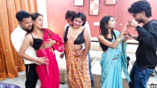 Khushi, Urmila Indian Four Couple Party Foursome Gangbang Uncut