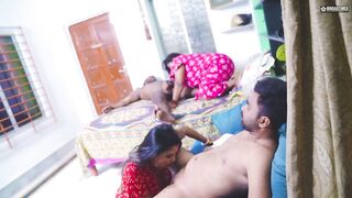 Mampi and Sudipa Two Hindu Bhabhi Fuck Two Delivery Boy Uncut