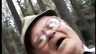 Grandpa cums in teens mouth